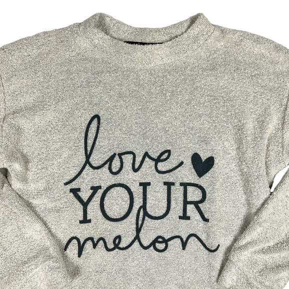 Woolly Threads x Love Your Melon Super Cozy Spell Out Mock Neck Pop Over Sweater - Picture 3 of 11